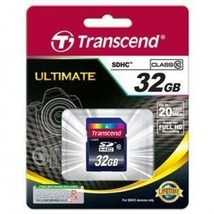 Transcend 32 Gb Secure Digital 32GB Sdhc Class 10 Memory Card TS32GSDHC10 New - $22.49