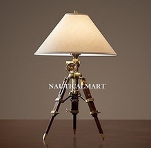 NauticalMart Royal Marine Tripod Table Antique Brass Lamp - Home Decor