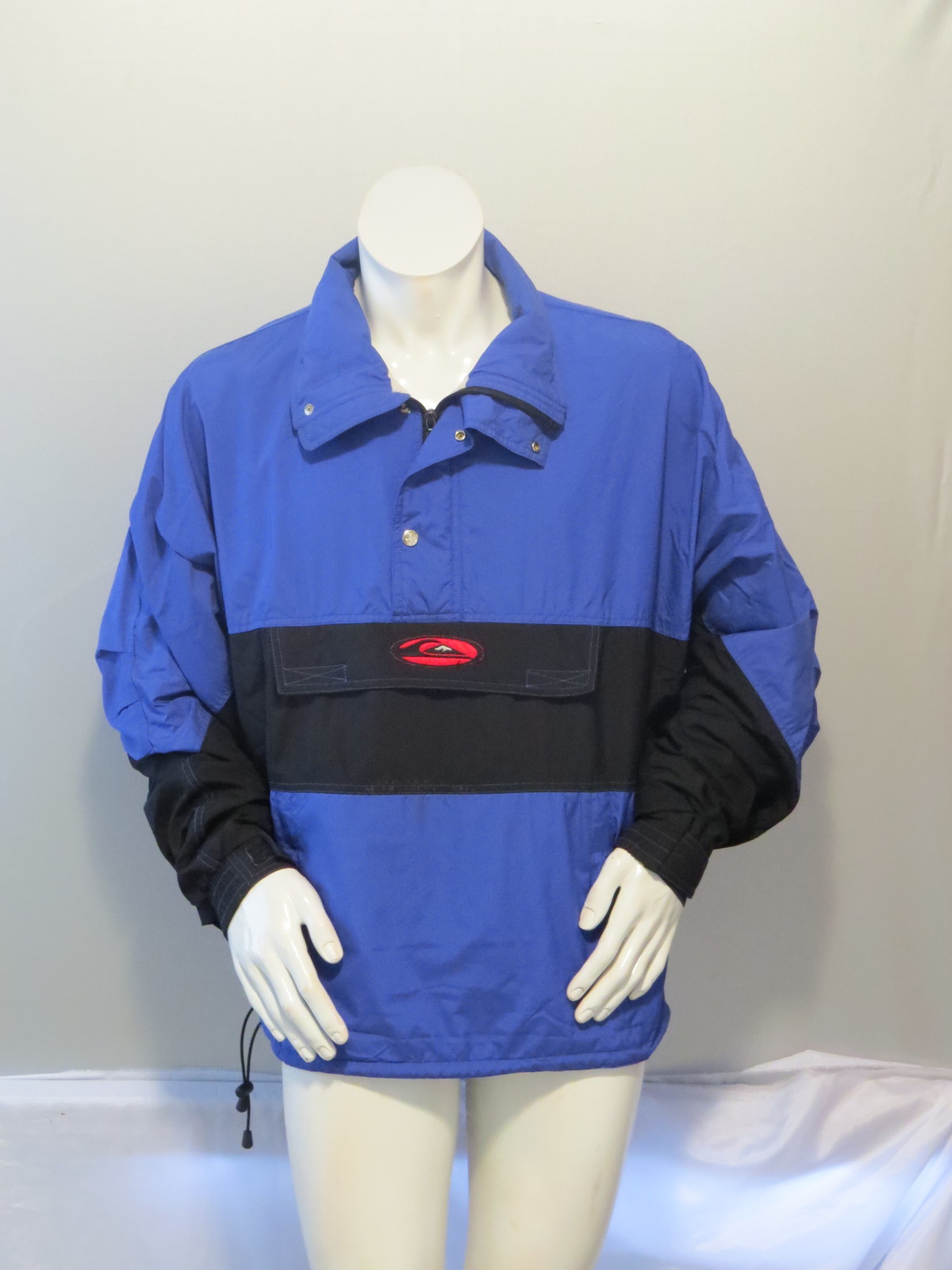 Vintage Quicksilver Snowboard Jacket Bright Blue Pullover Men's