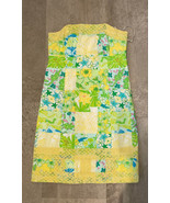 Lilly Pulitzer Women&#39;s 6 Yellow Dress Floral Kelly Strapless Patchwork - $29.69
