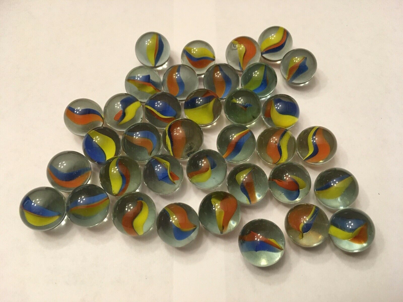 Cats Eyes Estate Found Glass Vitro FREE SHIP 4 Old Marbles Swirls Agate 