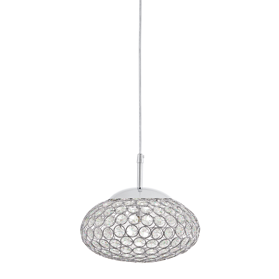 Kichler Krystal Ice 9 75 In Chrome Mini And 18 Similar Items Kichler Krystal Ice 9 75 In Chrome Mini Crystal Oval Pendant