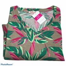 Fresh Produce Women’s S/S V-Neck T-Shirt.Rainbow Foliage.Cobblestone.Sz.... - $32.73