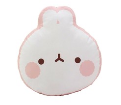 Molang Face Cushion Stuffed Animal Rabbit Plush Toy Pillow 17.7 inches