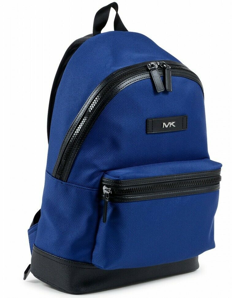 Michael Kors Kent Sport Sapphire Blue Nylon Large Backpack 37F9LKSB2C $398 FS