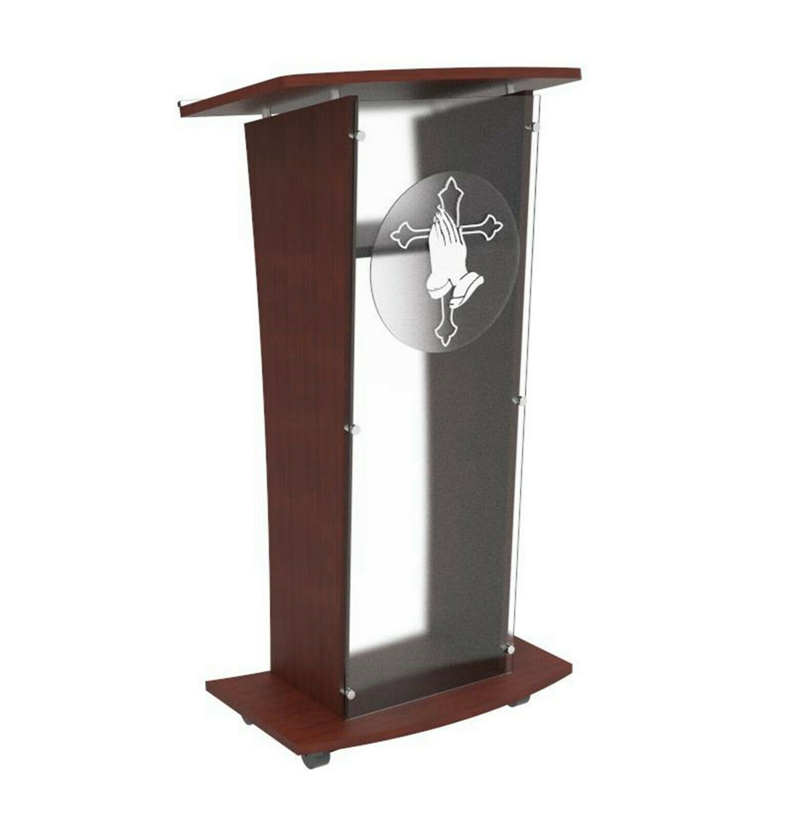 Open Box Plexiglass Conference Pulpit Acrylic Podium Clear Church Lectern Office 
