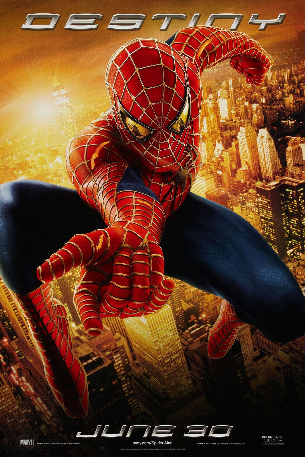 Spider-Man 2 Movie Poster Sam Raimi Movie Art Film Print Size 24x36 27x40 #3