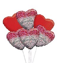 6 pc Happy Valentines Day You are My Everything Balloon Bouquet - $9.89