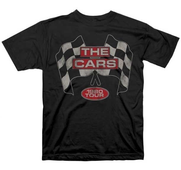 Image of THE CARS FLAGS 1980 TOUR ALBUM INDIE ROCK BAND RACING MUSIC T TEE SHIRT S-2XL