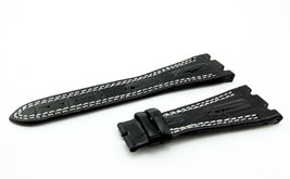 28mm Black/White Real Leather Watch Strap For Audemars Piguet Royal Oak Offshore - $41.94