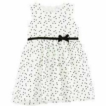 Girls Dress Carters White Black Dot Sleeveless & Bloomers Easter Party-sz 9 mths - $19.80