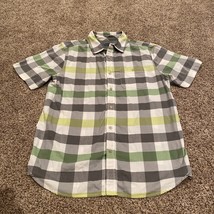 The North Face Men's LargePlaid Short Sleeve Shirt Button Down Hiking Green EUC - $20.00