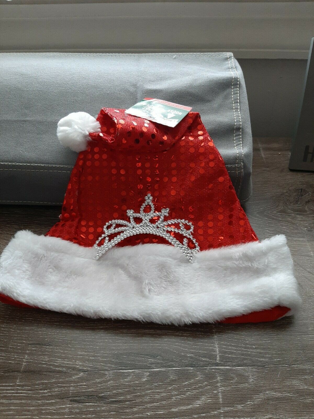 santa hat tiara