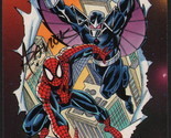 Alex Saviuk SIGNED 1992 Marvel Universe Trading Art Card ~ Spiderman & Darkhawk