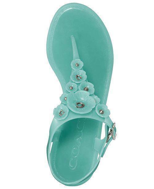 coach tea rose jelly sandals