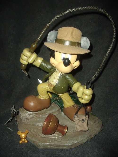 mickey mouse indiana jones statue