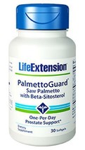 2X $11 Life Extension PalmettoGuard Prostate Beta-Sitosterol 30 softgels image 2