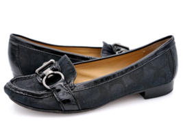 Coach Womens 5.5B Black Elkie A2329 Comfort Buckle Slip On Loafer Shoes - $34.99