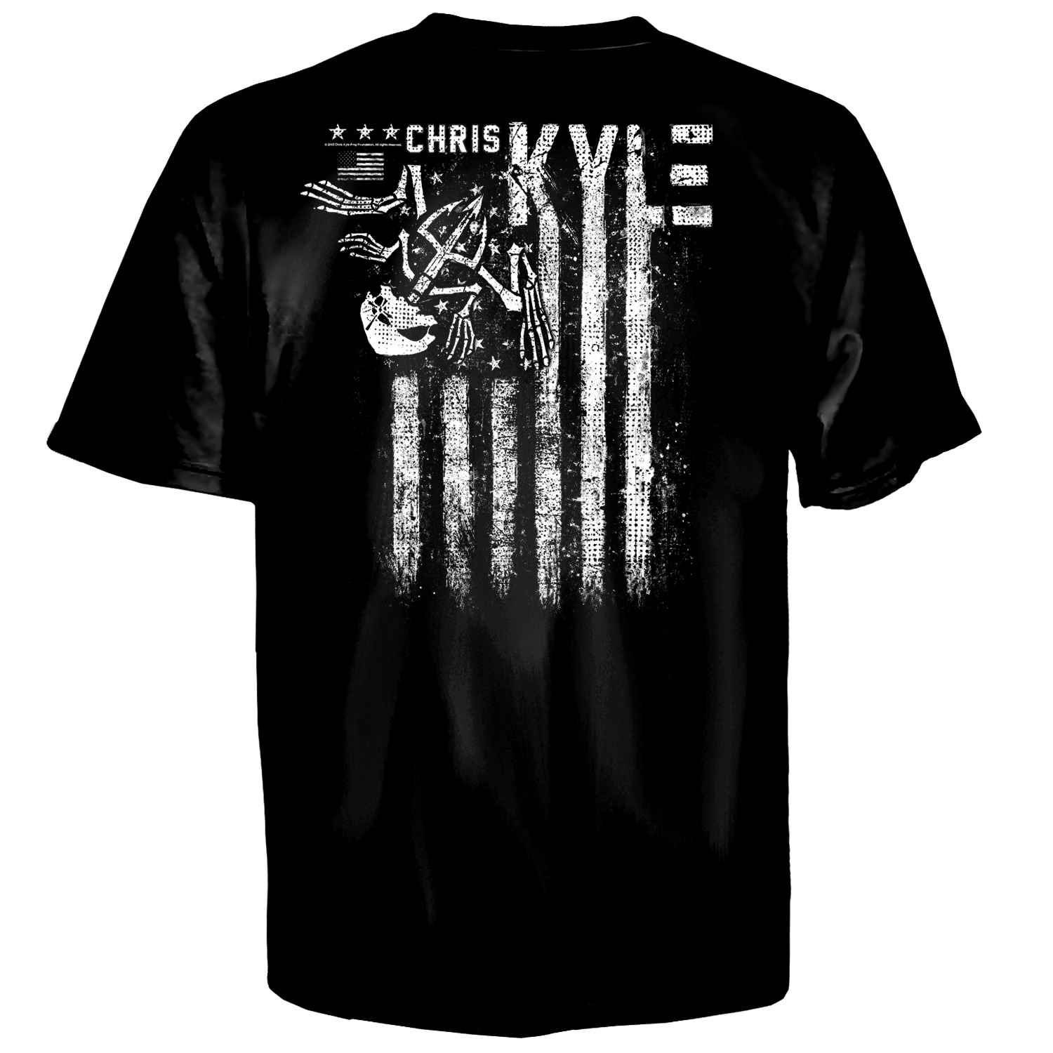 Chris Kyle Frog Foundation Black White Usa Army Stripe T Tee Shirt 501