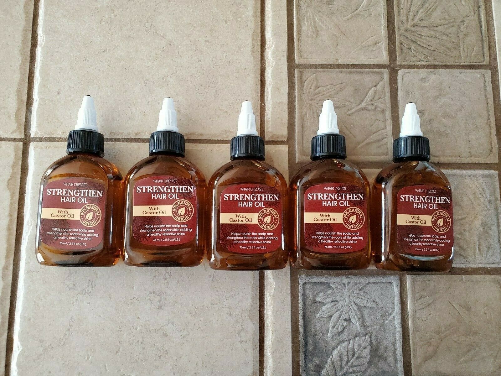 Hair Chemist Strengthen Hair Oil with Castor Oil 2.5 fl oz (5 pack) Serum & Oils