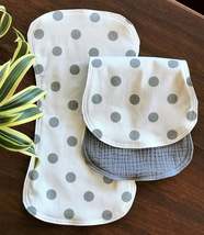Gray Dots - Burp Cloth Set of 2 - $29.00