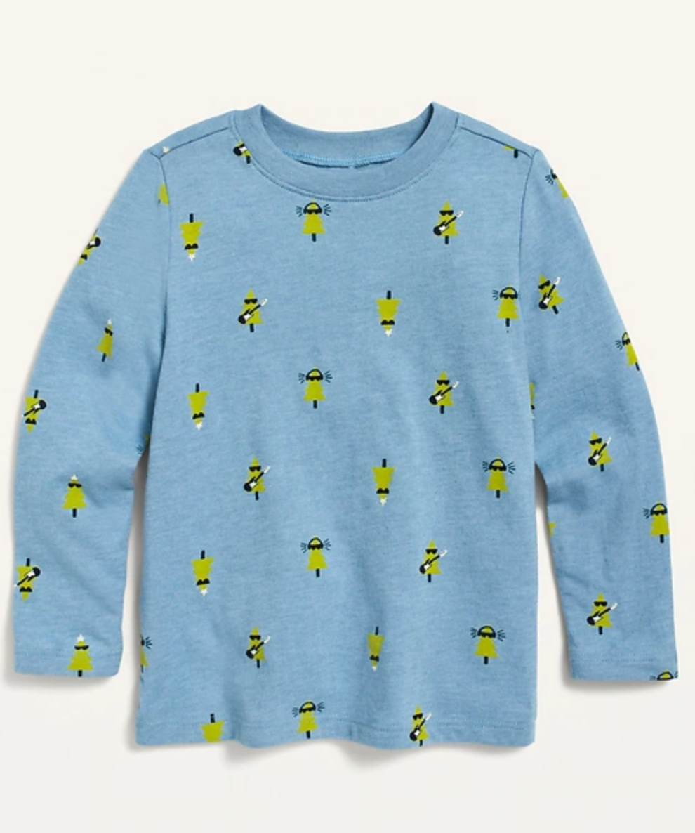 NWT - 4 sizes - Christmas T-Shirt Xmas Trees Long Sleeve Toddler Print Tee