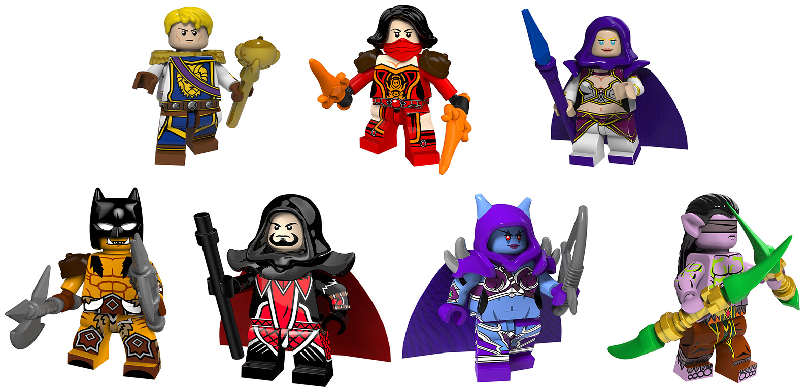 7pcs/set Adventrue Game World Warcraft Collection DIY Minifigures Bricks Toy