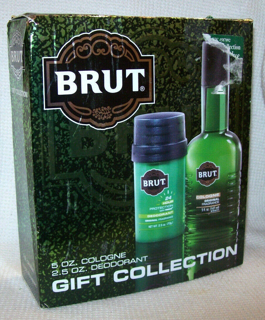 BRUT GIFT COLLECTION 5Oz Cologne & Deodorant 2.5Oz. Set Mens Original Fragrance Men