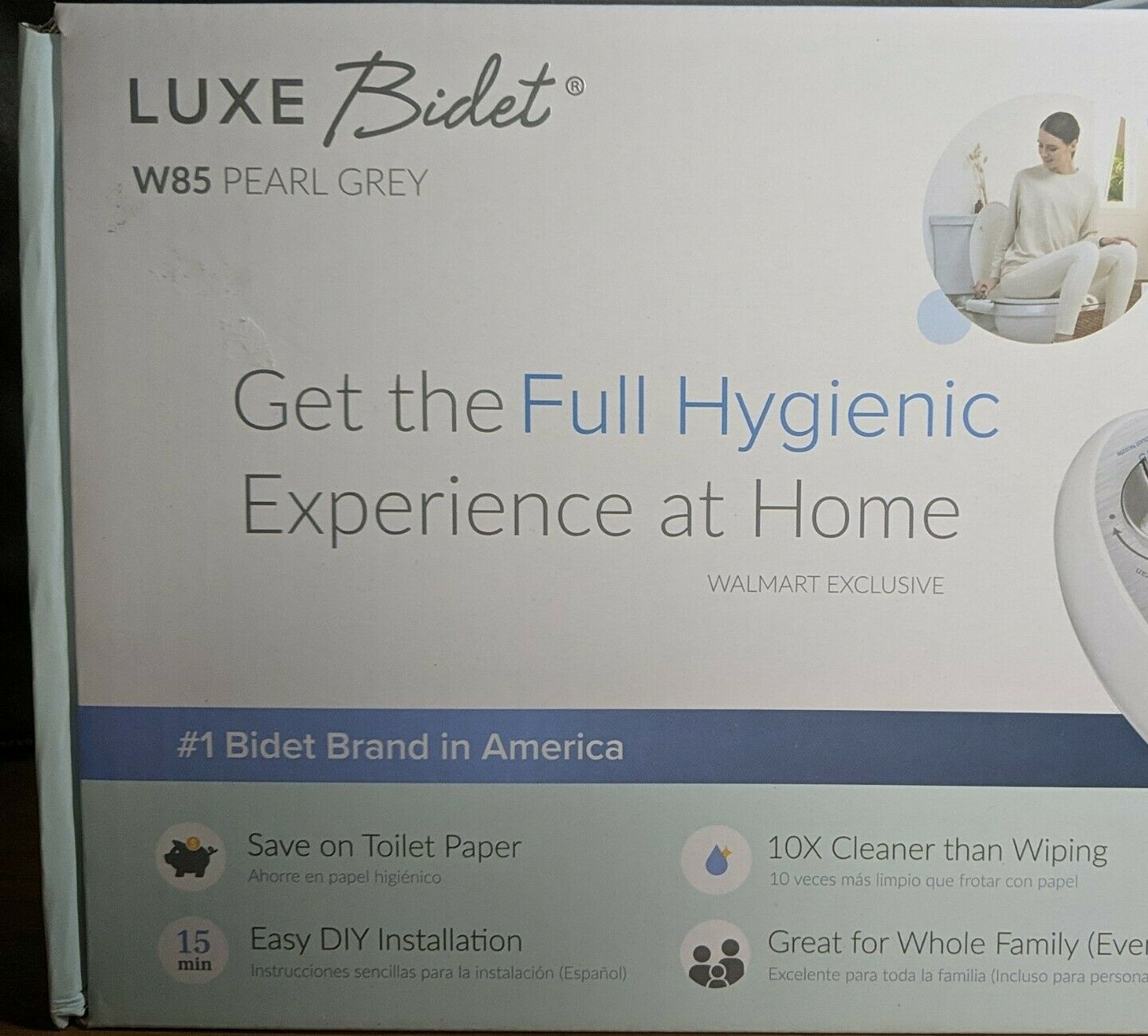 LUXE Bidet W85 Fresh Water DualNozzle SelfCleaning NonElectric