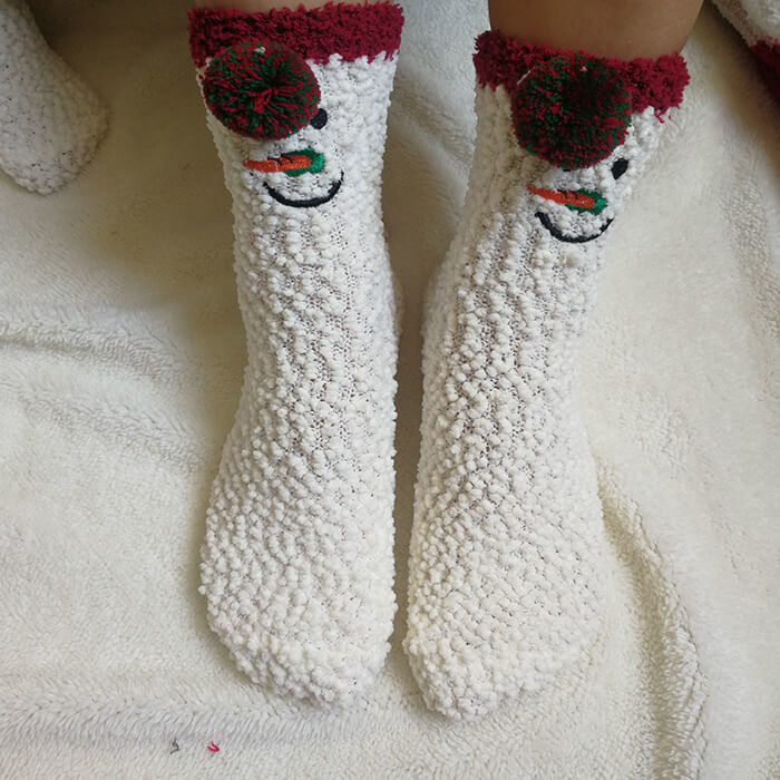 Christmas Fuzzy Socks for Women with Gift Box