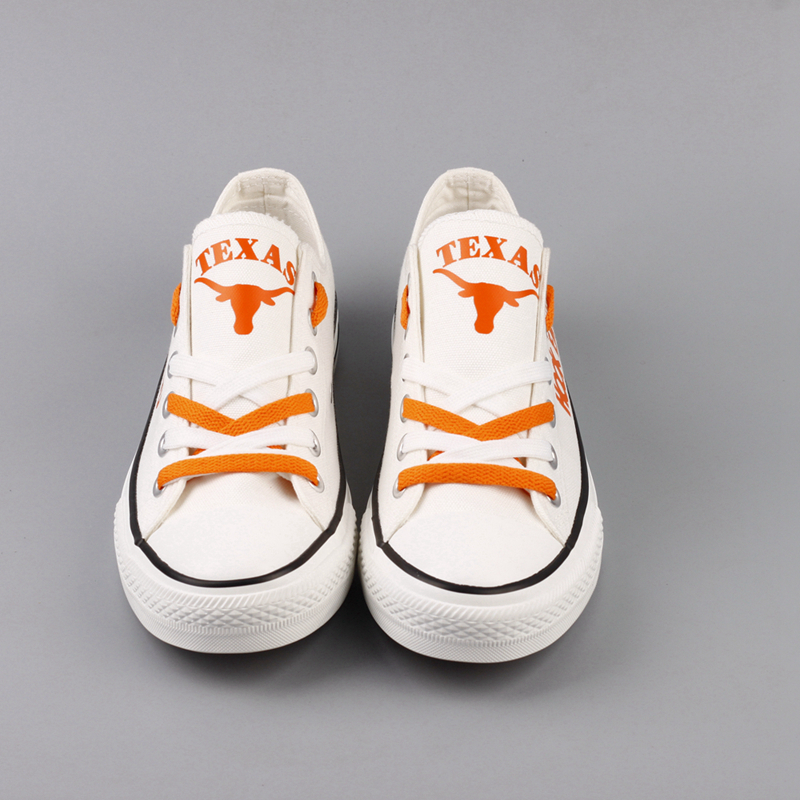 Texas Longhorns NCAA Team Limited Edition Canvas Shoes Sneakers D1