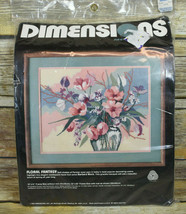 Vintage New Dimensions Needlepoint Kit Floral Fantasy Barbara Mock 2316 ... - $19.80