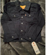 Levi Strauss Standard Youth Black Denim Jean 4- Pocket Jacket Size 5 New - $20.16
