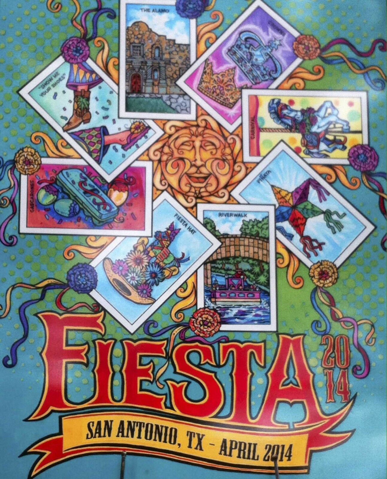 SAN ANTONIO FIESTA 2014 POSTER 24 X 36 Inches Looks beautiful - Home Décor