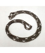 VINTAGE ANTIQUE OLD SILVER FIGARO CHAIN AWESOME STYLISH 3.5 MM UNISEX CH... - $62.36