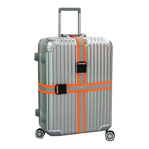 George Jimmy Reflective Orange Cross Suitcase Baggage Luggage Packing Belt