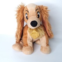 Disney Lady Plush Lady and the Tramp Stuffed Animal Just Play 11" Silver Logo - $26.72