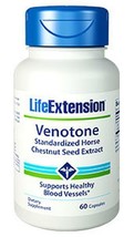 THREE PACK Life Extension Venotone Horse Chestnut Seed Extract varicose veins image 2