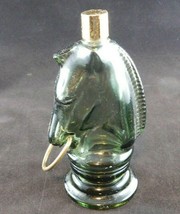 Vintage Avon Green Glass Horse Head Empty Bottle - $9.85
