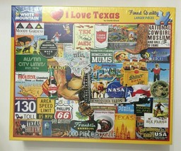 White Mountain I Love Texas 1000 Piece Jigsaw Puzzle ~ New - $49.99