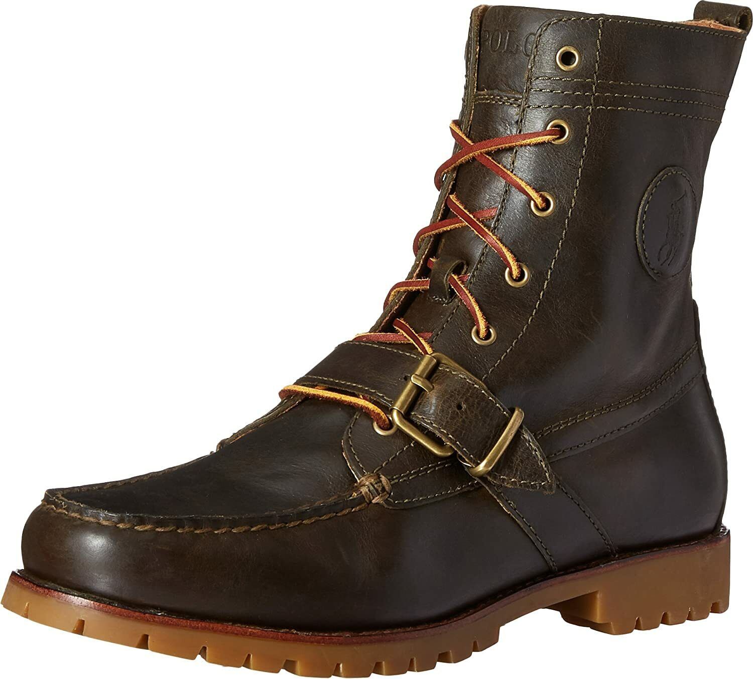 Polo Ralph Lauren Ranger BO-CSL Men Combat Boots Smooth Oil Leather - Boots