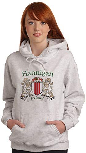 Hannigan Irish Coat of Arms Ash Hooded Sweat shirt