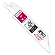 28304 4 In. 18 Tpi Bi-Metal Reciprocating Saw Blade, Cuts Metal (5-Pack) - $20.99