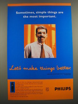 1996 Philips Colour TVs Ad - Sometimes, simple things are the most important - $14.99