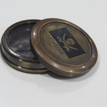  NauticalMart  2" Pirate Robert Frost Poem Compass With Case  image 2