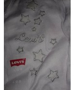 Levi&#39;s Peplum Big Girls L Long Sleeve Tee Lavender Button up Embrdy NWT - $24.75