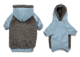 Cute Cozy Fleece Hoodies For Dogs Warm Blue Fashion Pet Sweater - Choose Size - $25.74+