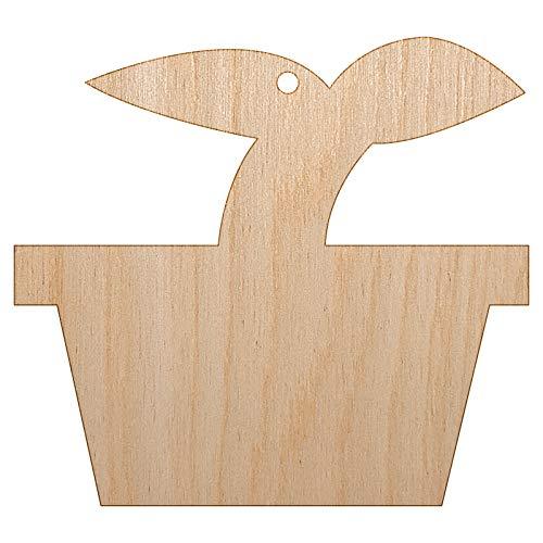 Sniggle Sloth Plant Sprout Gardening Solid Unfinished Craft Wood Holiday Christm