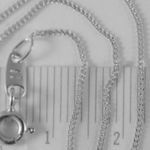 18K WHITE GOLD CHAIN 17.7 MINI CUBAN CURB GOURMETTE LINK 0.9 MM, MADE IN ITALY image 3