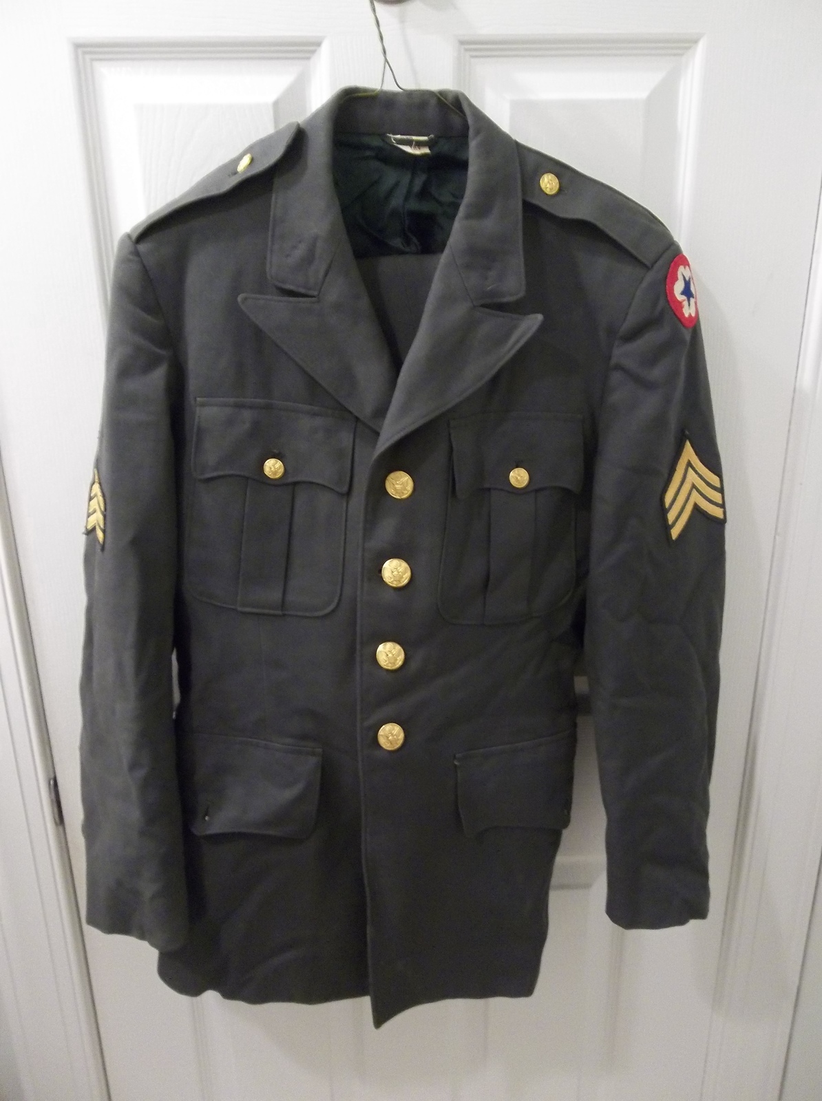 1940's-1960's US Army Service Forces Sergeant MP Uniform Jacket Scarf ...